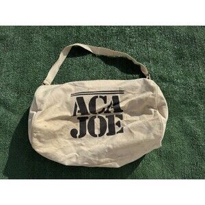 Vintage 1980s ACA Joe Duffle Bag  80s 90s With Strap Canvas Bag 24 X 16
